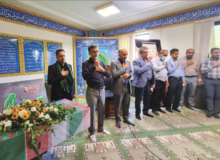 استقبال از پیکر شهید گمنام در شرکت آب و فاضلاب