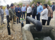 افتتاح خط انتقال آب با لوله با مسیری صع بالعبور، به اراضی کشاورزی روستای سغ کشاورزی است